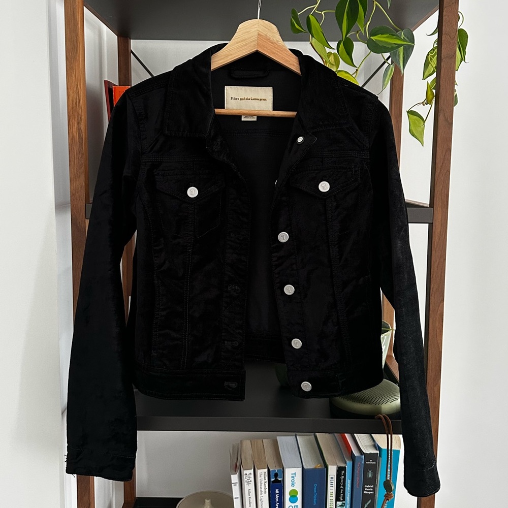Pilcro and the Letterpress Velvet Denim-style jacket